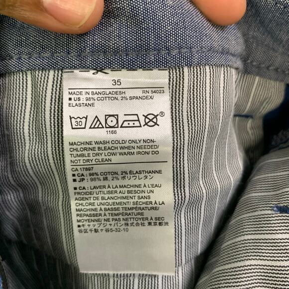 NWT Banana Republic Men’s Sz 35 AIDEN STRETCH‎ MULTI BLUE PRINT SHORTS - Picture 8 of 9